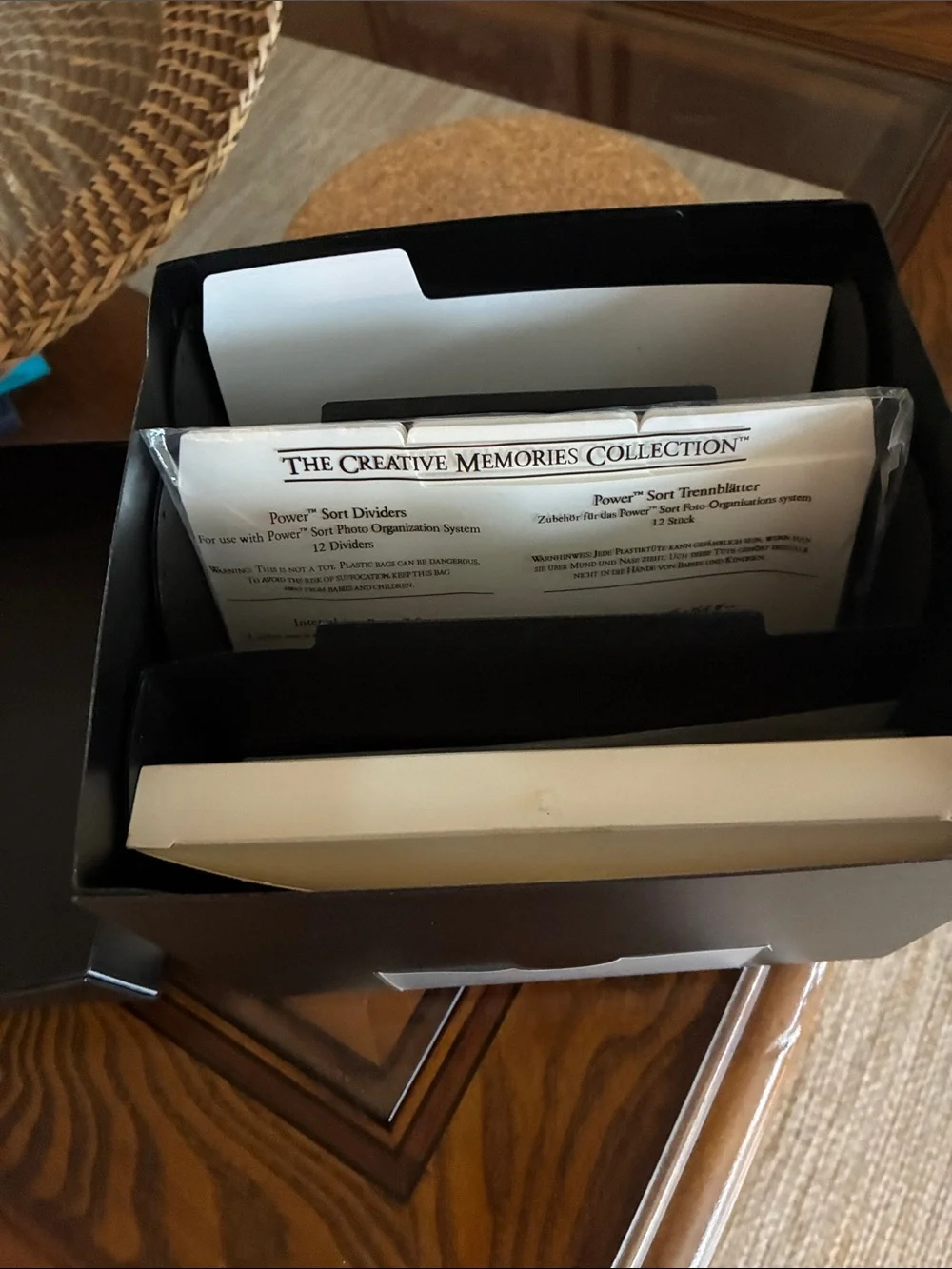 Creative Memories Black Photo Organizer Caddy with Removable Dividers